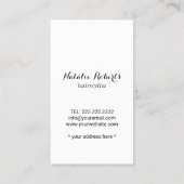 Haarstylist  schaar & witte vlinder visitekaartje (Achterkant)