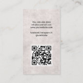 Haarstylist Schattige Schaar & Vlinders QR Code Visitekaartje (Achterkant)