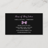 Haarstylist Schattigee Giraffe Print Lavendel Paar Visitekaartje (Achterkant)