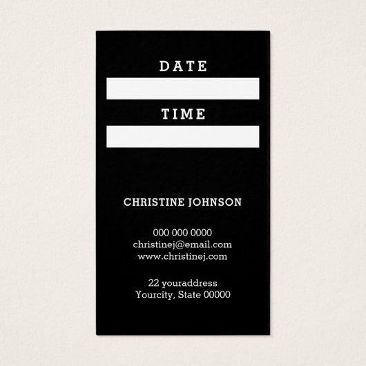 haarstylist scissenkaart visitekaartje (Achterkant)