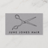Haarstylist Scissors Chic Drawing Barber Minimal Visitekaartje (Voorkant)
