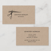 Haarstylist Scissors Kraft Visitekaartje (Voorkant / Achterkant)