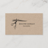 Haarstylist Scissors Kraft Visitekaartje (Voorkant)