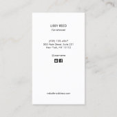 Haarstylist Scissors Salon Simple Light Roze Visitekaartje (Achterkant)