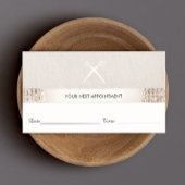 Haarstylist Scissors Sequin Salon Appointment Card Afsprakenkaartje