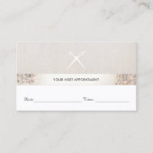 Haarstylist Scissors Sequin Salon Appointment Card Afsprakenkaartje (Voorkant)