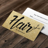 Haarstylist script chic Gold Glitter Appointment Afsprakenkaartje