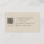 Haarstylist Script Naam Tan QR Code Visitekaartje (Achterkant)