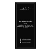 Haarstylist Service Menu Modern Black Price List (Voorkant)