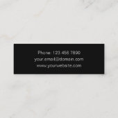 Haarstylist - Silver Scissors zwarte achtergrond B Mini Visitekaartje (Achterkant)