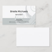 Haarstylist Simple Grey Hair Curl Haarsalon Visitekaartje (Voorkant / Achterkant)