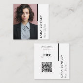 Haarstylist social media QR code visitekaartje (Voorkant / Achterkant)
