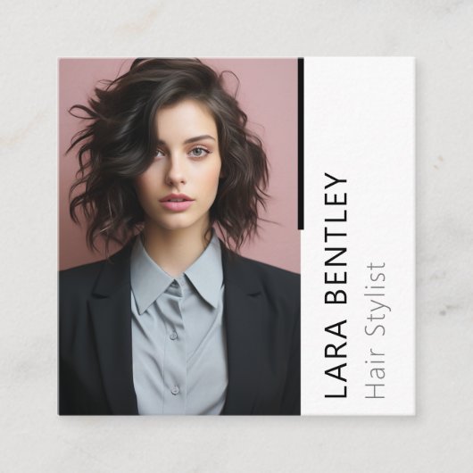 Haarstylist social media QR code visitekaartje (Voorkant)