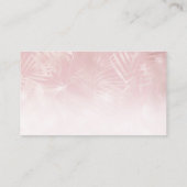 Haarstylist Soft Chic Pink Silver Flora Patroon Visitekaartje (Achterkant)