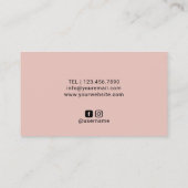 Haarstylist stromende schaar Blush roze zout Visitekaartje (Achterkant)