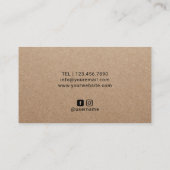 Haarstylist stromende schaar Rustic Kraft Salon Visitekaartje (Achterkant)