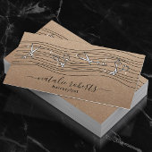 Haarstylist stromende schaar Rustic Kraft Salon Visitekaartje