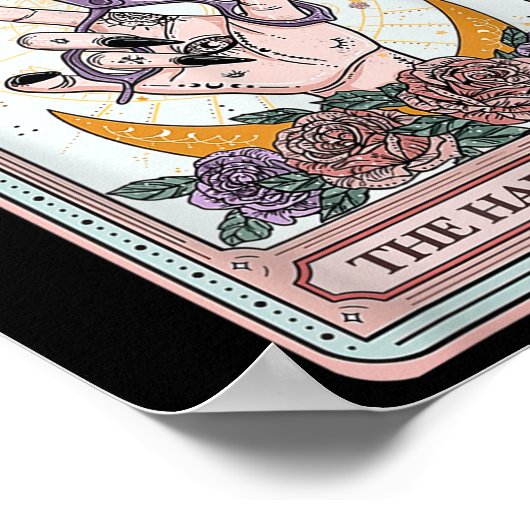 Haarstylist Tarot Kaart Gotische kapper Salon Ha Poster (Hoek)