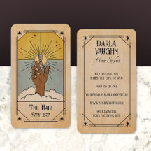 Haarstylist Tarotkaart Illustratie Hemelse Zon