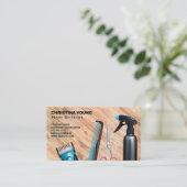 Haarstylist Tools | houtnerfappel Afsprakenkaartje (Staand voorkant)