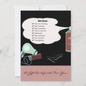 Haarstylist Tools Roze Zwart Cadeaubon (Voorkant)