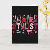 Haarstylist Tools Valentijnsdag Luipaard Schattig Kaart (Gele Bloem)