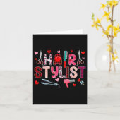 Haarstylist Tools Valentijnsdag Luipaard Schattig Kaart (Gele Bloem)