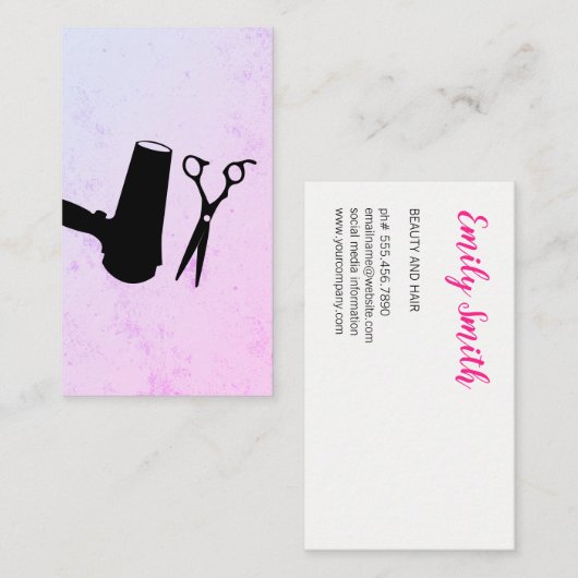 Haarstylist Tools Visitekaartje (Voorkant / Achterkant)