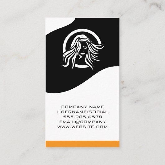 Haarstylist Tools | Vrouwelijke Schoonheid Visitekaartje (Achterkant)