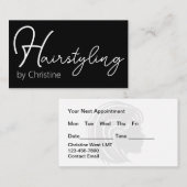 Haarstylist Trendy Appointment Visitekaartjes (Voorkant / Achterkant)