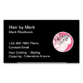 Haarstylist Trendy eenvoudige magnetische Visiteka Magnetisch Visitekaartje (Voorkant)