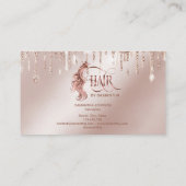 Haarstylist typografie haarschaar Loyaliteit Visitekaartje (Achterkant)