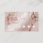Haarstylist typografie haarschaar Loyaliteit Visitekaartje (Voorkant)