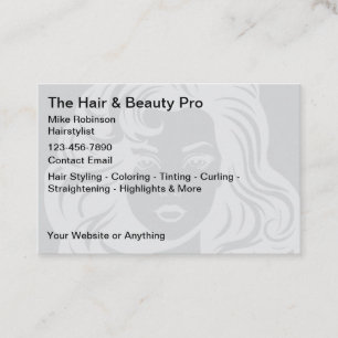 Haarstylist Unique Visitekaartjes Design
