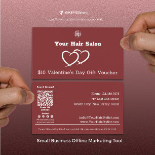 Haarstylist Valentijnsdag Cadeaubon Kaart