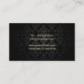 Haarstylist ventilatordroger Logo Moderne luipaard Visitekaartje (Achterkant)