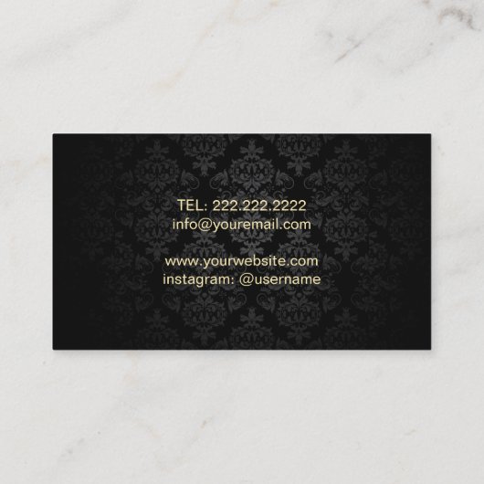 Haarstylist ventilatordroger Logo Moderne luipaard Visitekaartje (Achterkant)