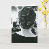 Haarstylist Verjaardag Kaart (Gele Bloem)