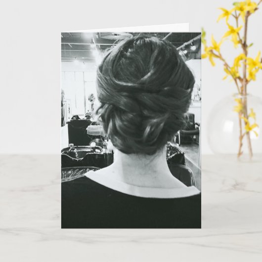 Haarstylist Verjaardag Kaart (Gele Bloem)