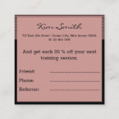 Haarstylist Verwijs een vriend Vierkant Verwijzing (Achterkant)