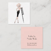 Haarstylist Vierkante Visitekaartje (Voorkant / Achterkant)