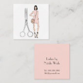 Haarstylist Vierkante Visitekaartje (Voorkant / Achterkant)
