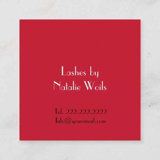 Haarstylist Vierkante Visitekaartje (Achterkant)