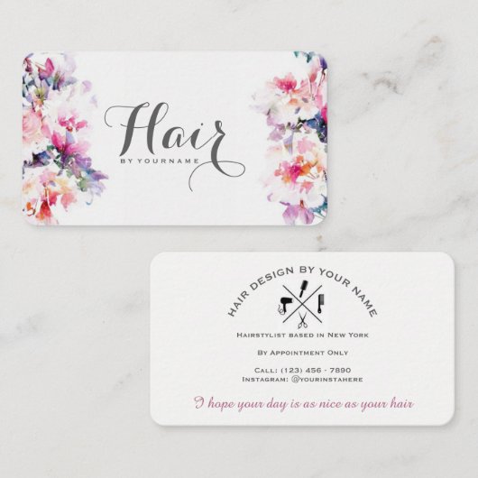 Haarstylist visitekaartje (Voorkant / Achterkant)