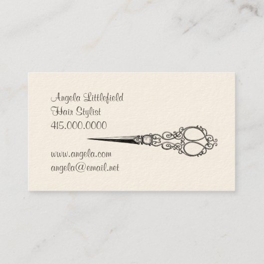 Haarstylist visitekaartje (Achterkant)