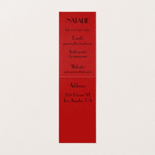 Haarstylist Visitekaartje (Binnenkant ongevouwen)