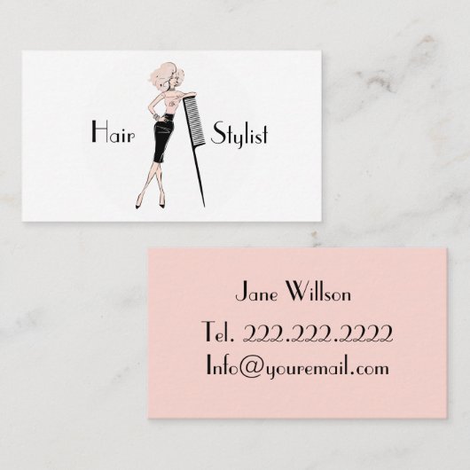 Haarstylist Visitekaartje (Voorkant / Achterkant)