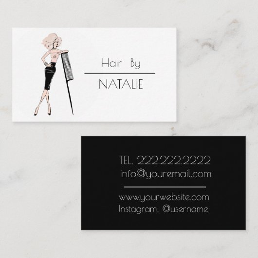 Haarstylist Visitekaartje (Voorkant / Achterkant)