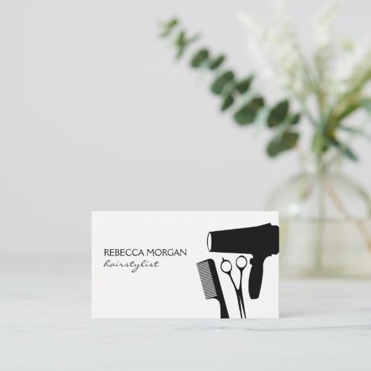 Haarstylist Visitekaartje (Staand voorkant)