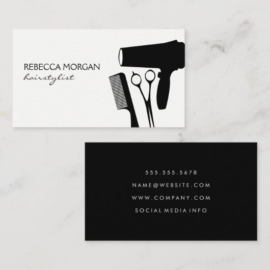 Haarstylist Visitekaartje (Voorkant / Achterkant)